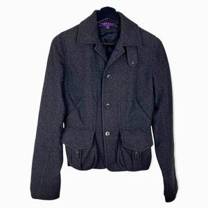Ralph Lauren Collection Purple Label Micro Fishbone Jacket Size 8